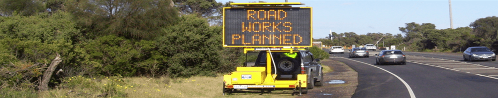 Road works planned signage