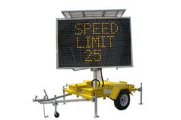 Speed limit 25 message board